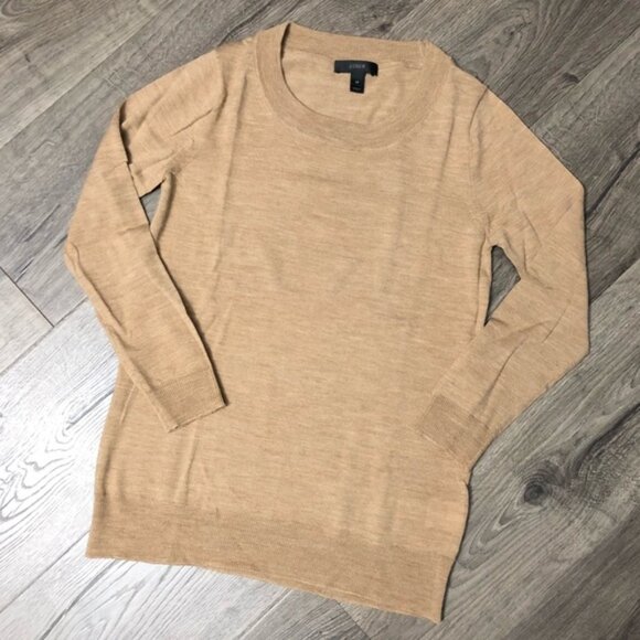 J Crew Tippi Crewneck sweater in Merino, XXL in Caramel (Beige) - Picture 1 of 3